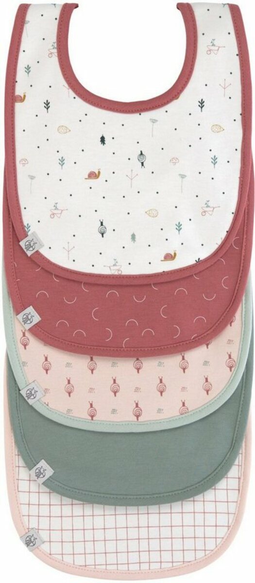 Bild 1 von LÄSSIG Lätzchen Garden Explorer, Schnecke, (Set, 5-St), PETA-approved vegan