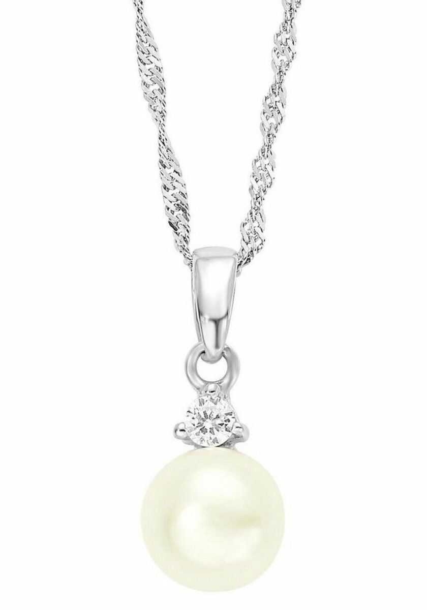 Bild 1 von Amor Kette mit Anhänger 2012671, mit Zirkonia und Süßwasserzuchtperle