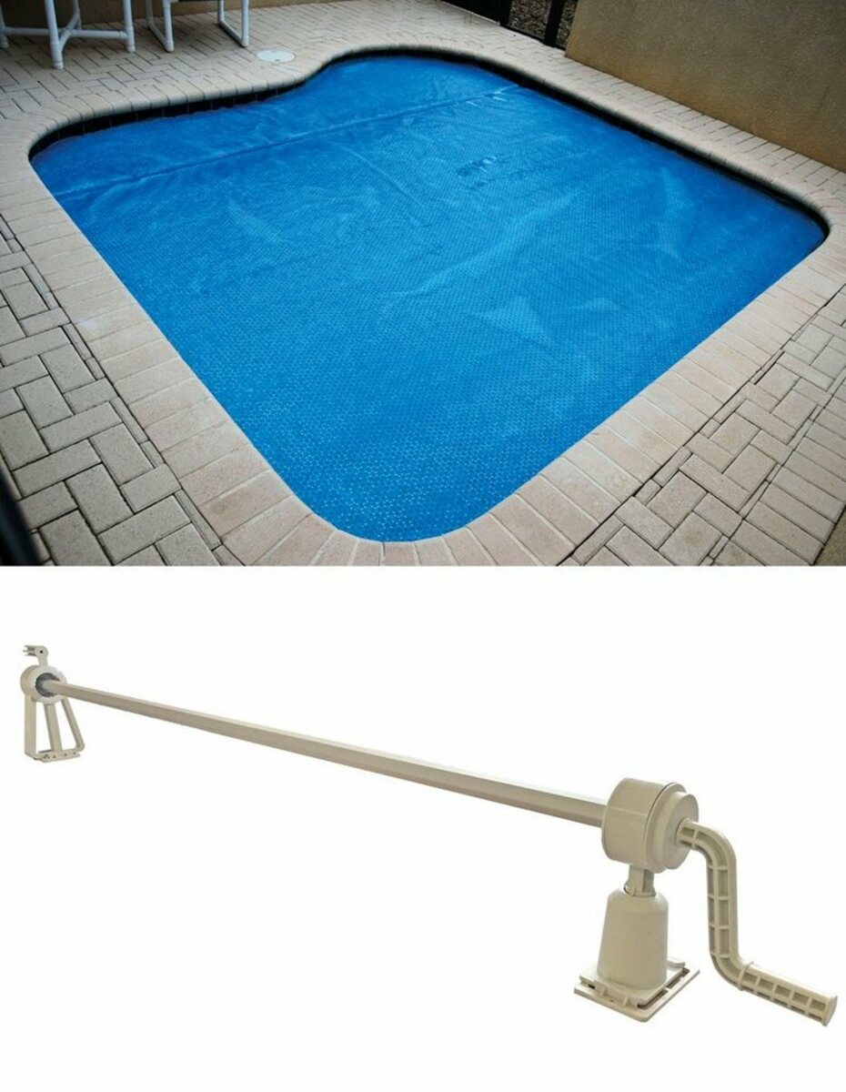 Bild 1 von KWAD Solarabdeckplane (Set, 2-St., Set bestehend aus Solarplane und Aufroller), BxL: 350x700 cm, inkl. Solarplanenaufroller