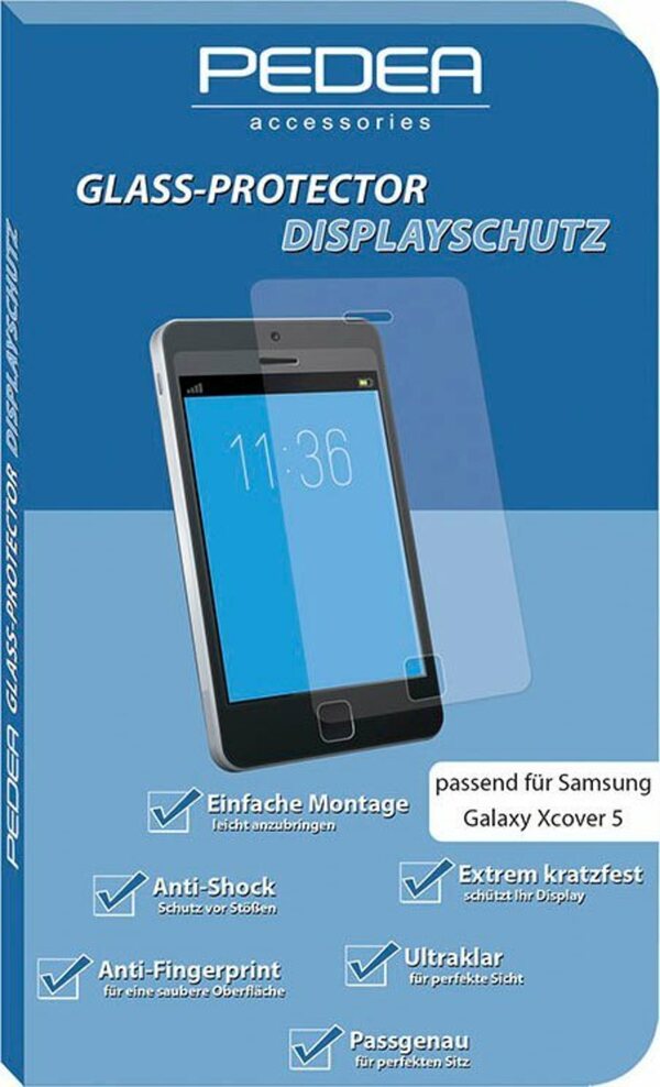 Bild 1 von PEDEA Display-Schutzglas Samsung Galaxy Xcover 5 für Samsung Galaxy Xcover 5, Displayschutzglas