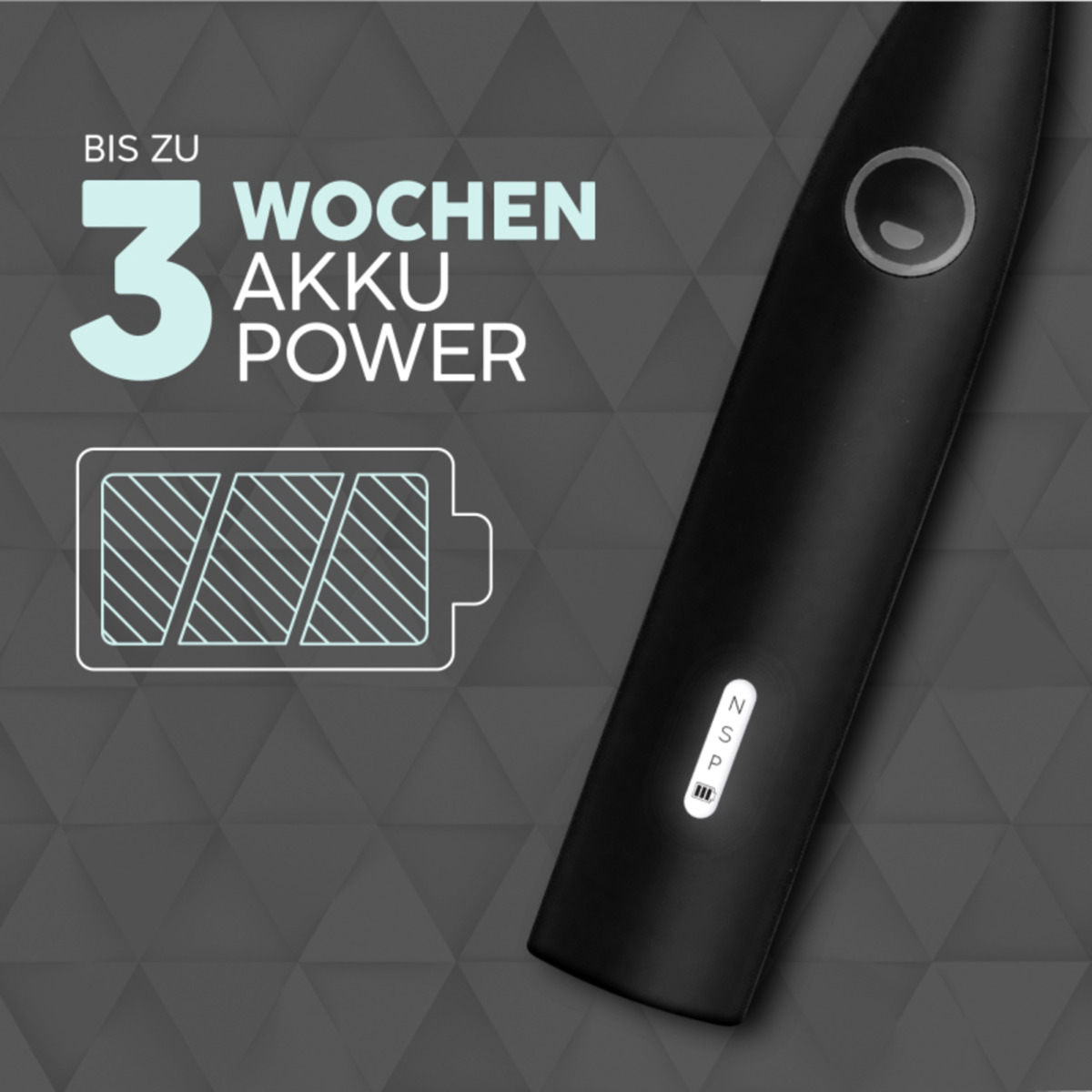 Bild 3 von happybrush Schall-Zahnbürste StarterKit ECO R2 all Black