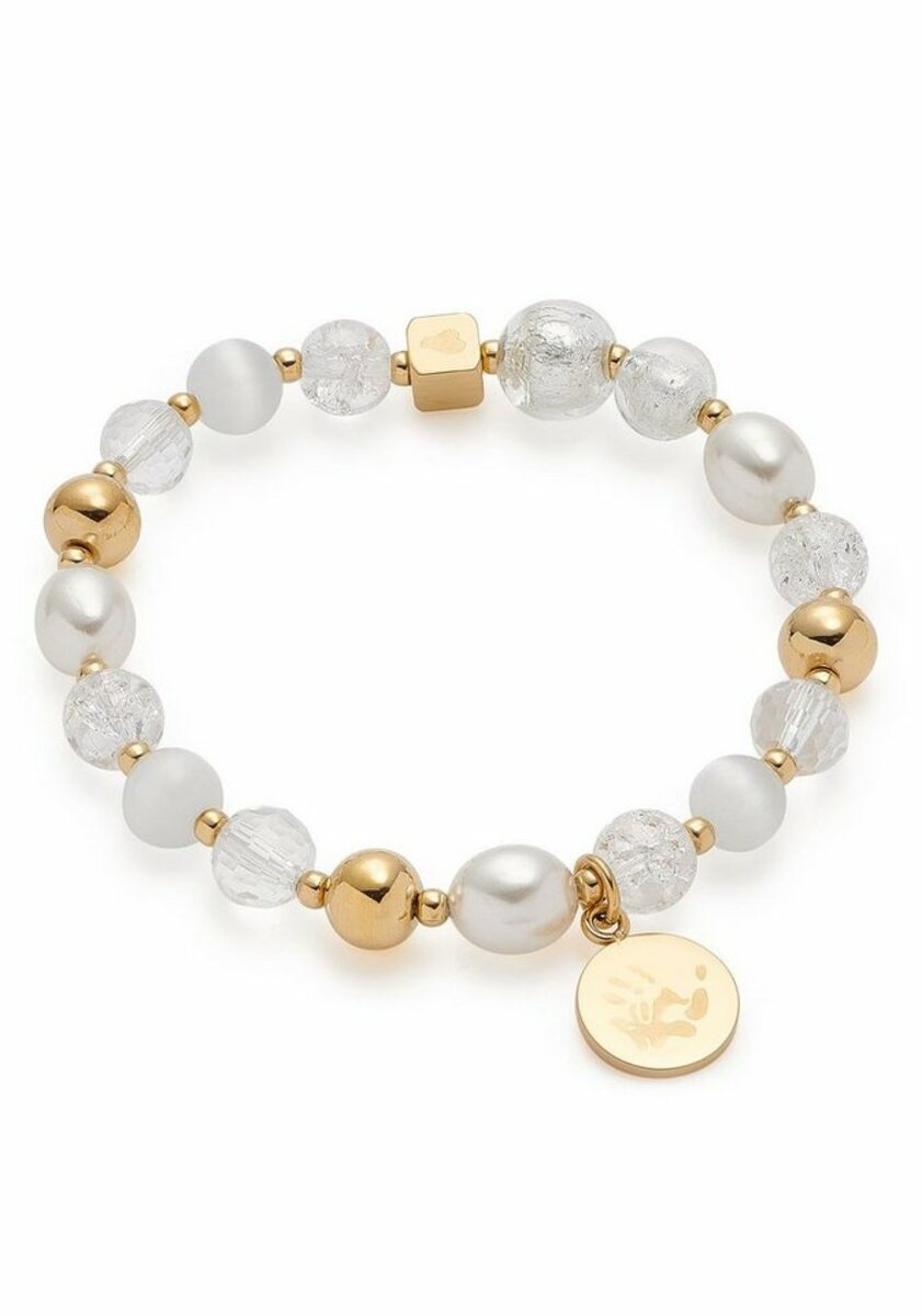 Bild 1 von LEONARDO Edelstahlarmband gold Hope, 018113, mit Cat´s Eye, Glasperlen und imit. Perlen