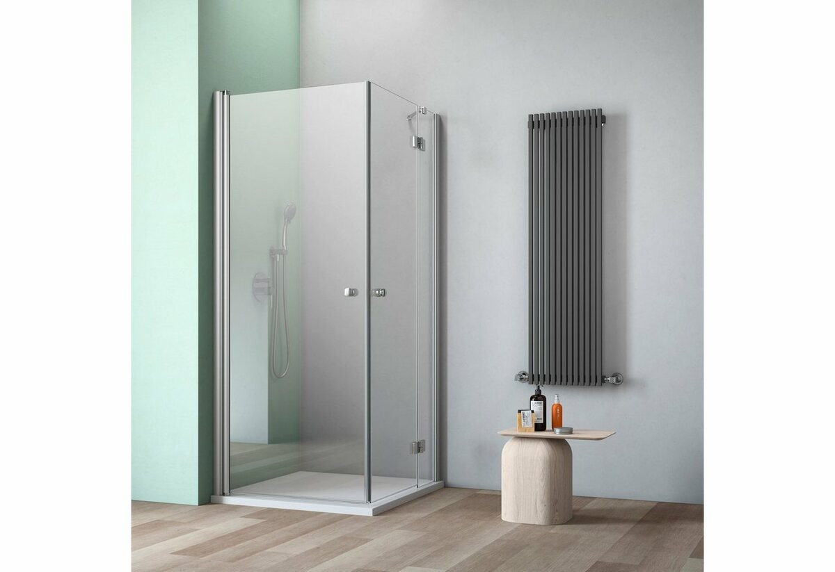 Bild 1 von maw by GEO Eckdusche A-E130, BxT: 100x100 cm, Einscheibensicherheitsglas, ebenerdiger Einbau möglich