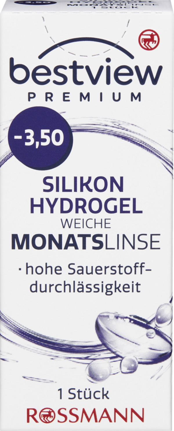 Bild 1 von BestView Premium weiche Monatslinse Silikon Hydrogel -3,50