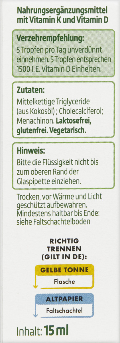 Bild 3 von altapharma D3 + K2 Tropfen