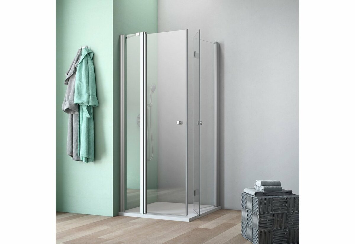 Bild 1 von maw by GEO Eckdusche A-E240, BxT: 80x80 cm, Einscheibensicherheitsglas, ebenerdiger Einbau möglich