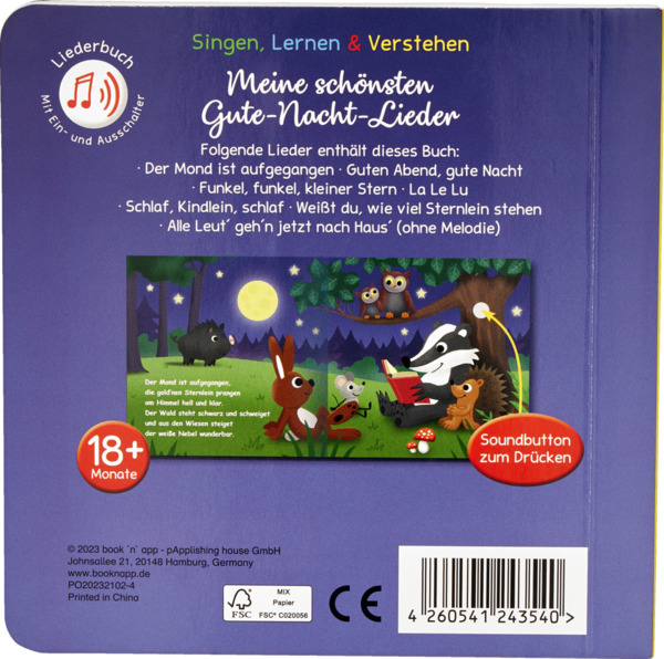 Bild 2 von IDEENWELT Soundbuch ,,Meine schönsten Gute-Nacht-Lieder''