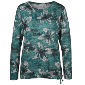 Damen Flauschshirt mit Alloverprint
                 
                                                        Türkis