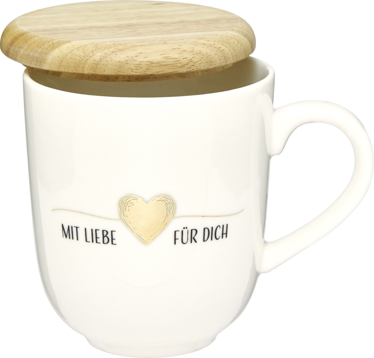 Bild 1 von IDEENWELT Geschenktasse mit Untersetzer ,,Mit Liebe für Dich''