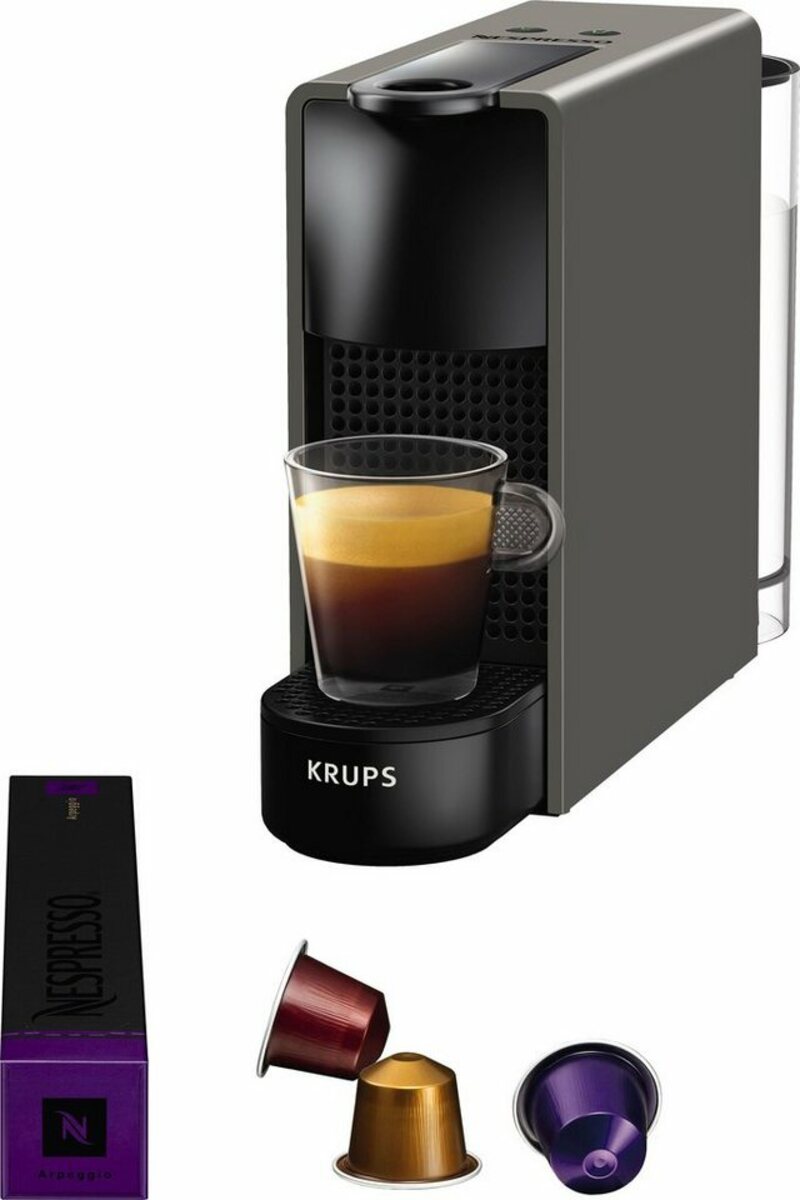 Bild 1 von Nespresso Kapselmaschine XN110B Essenza Mini von Krups, Wassertank: 0,6 L, inkl. Willkommenspaket mit 14 Kapseln