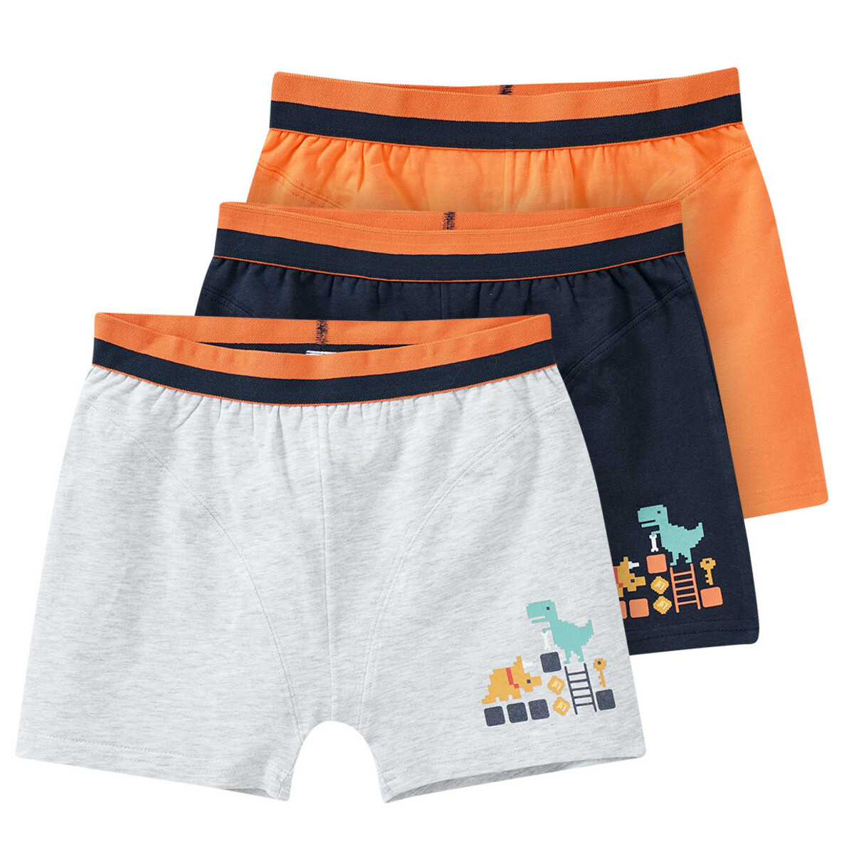 Bild 1 von 3 Jungen Boxer mit Gaming-Print ORANGE / DUNKELBLAU / HELLGRAU
