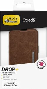 Otterbox Handyhülle Strada Folio Series für Apple iPhone 13 Pro, Espresso Brown