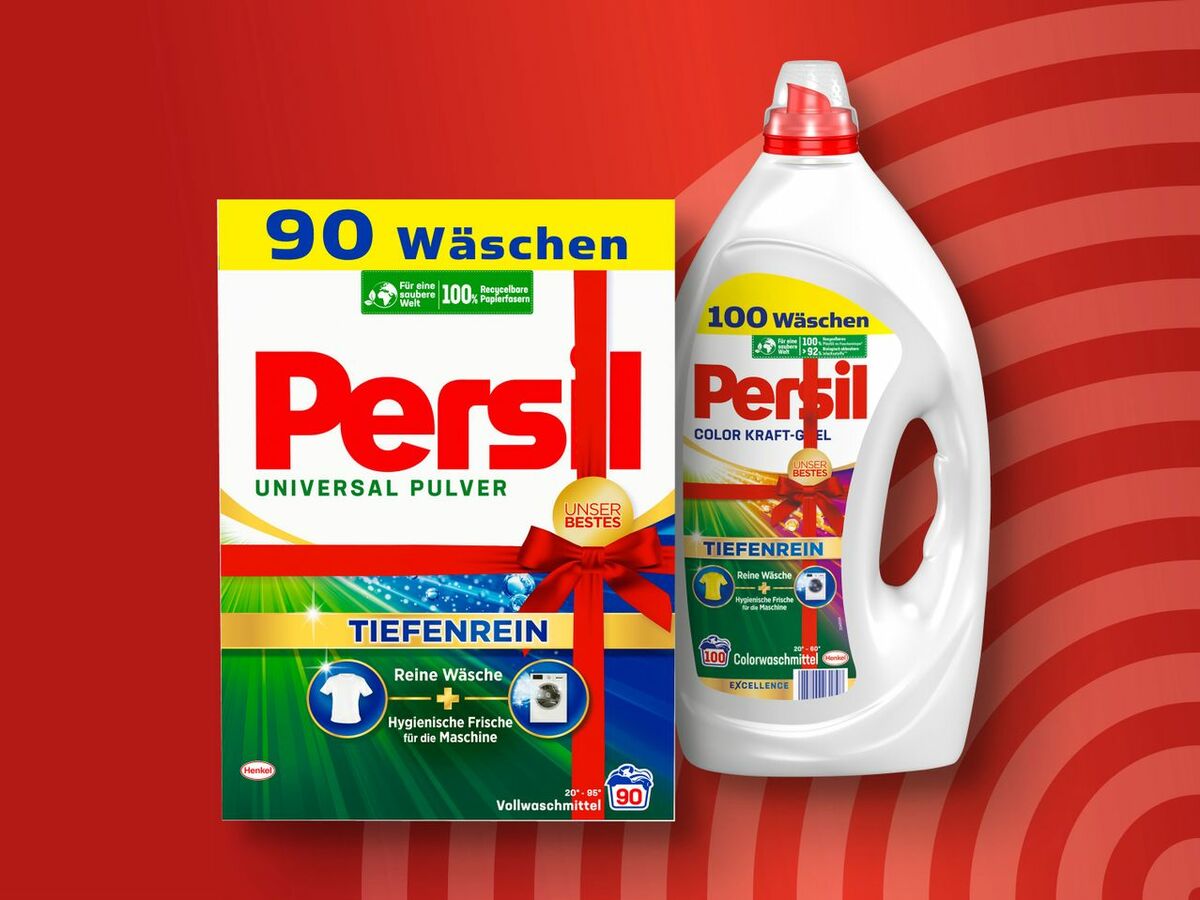 Persil Waschmittel 90/76/100 Wäschen, 5,4 kg/4,5 l/76 Stück von Lidl