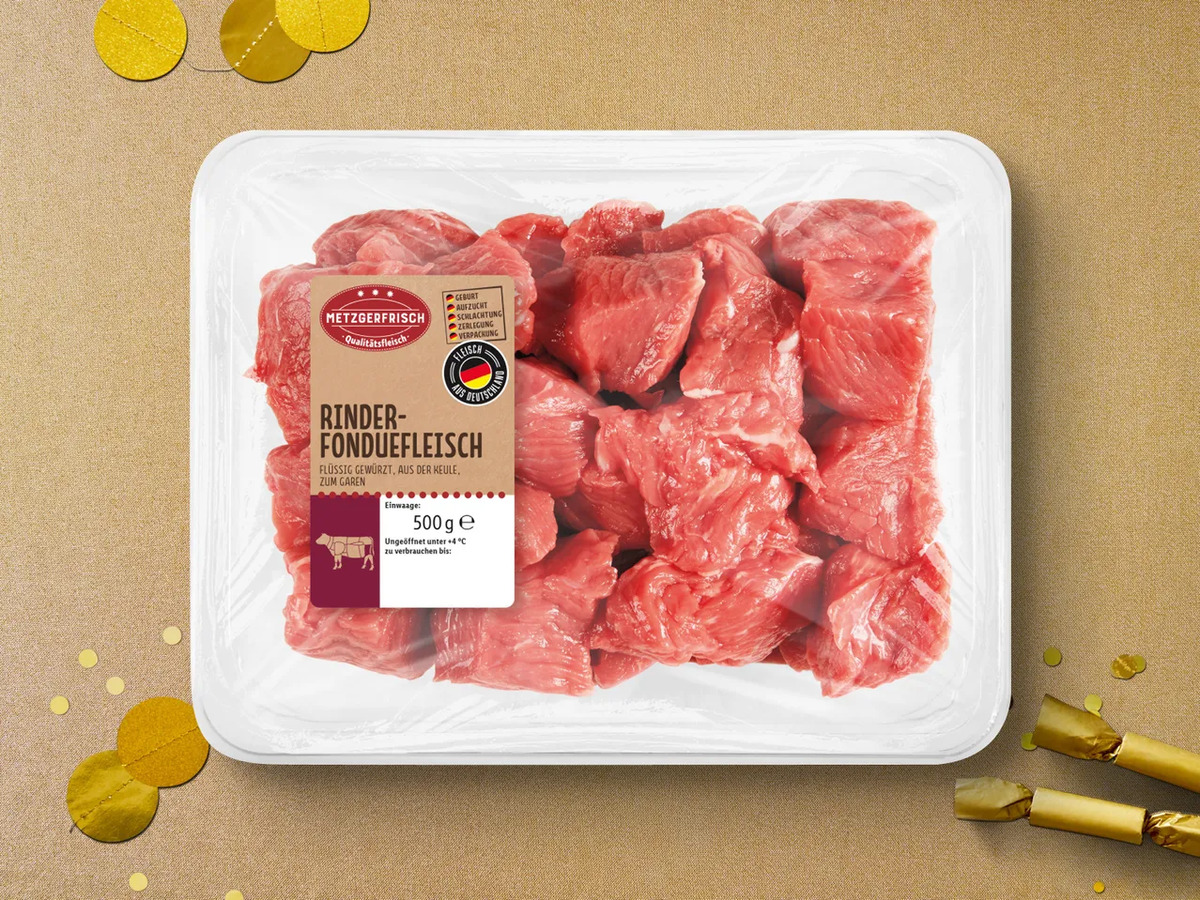 Bild 1 von Metzgerfrisch Rinder-Fonduefleisch, 
         500 g