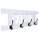 Bild 1 von Wandgarderobe MCW-C60 Family, Garderobe Garderobenpaneel, Shabby-Look Vintage 60x21cm ~ weiß lackiert