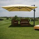 Bild 1 von Gastronomie-Ampelschirm MCW-A96, 3,5x3,5m (Ø4,95m) Polyester/Alu 25kg ~ creme ohne Ständer