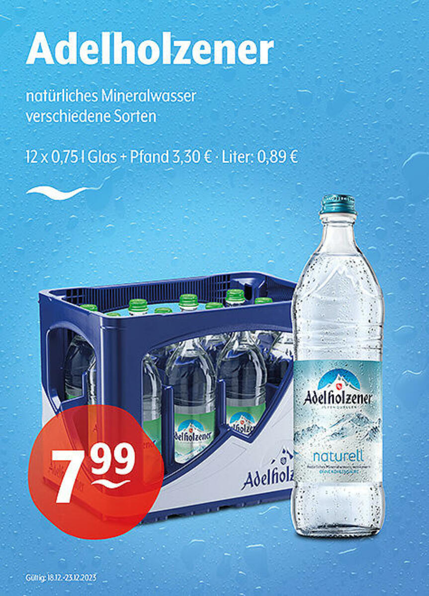 Bild 1 von Adelholzener natürliches Mineralwasser
verschiedene Sorten