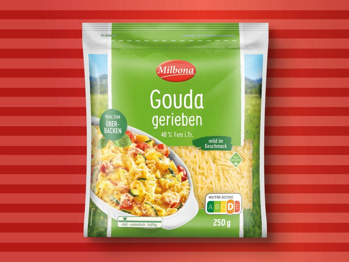 Bild 1 von Milbona Gouda, gerieben, 
         250 g