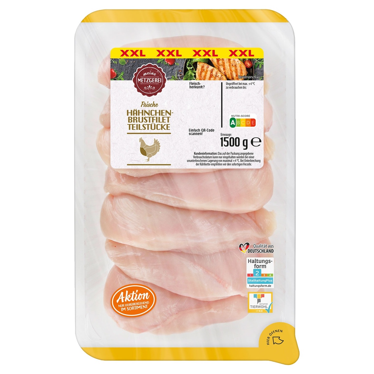 Bild 1 von MEINE METZGEREI Hähnchen-Brustfilet 1,5 kg