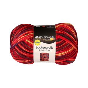 Schachenmayr Sockenwolle "Color" in Rot 100 g