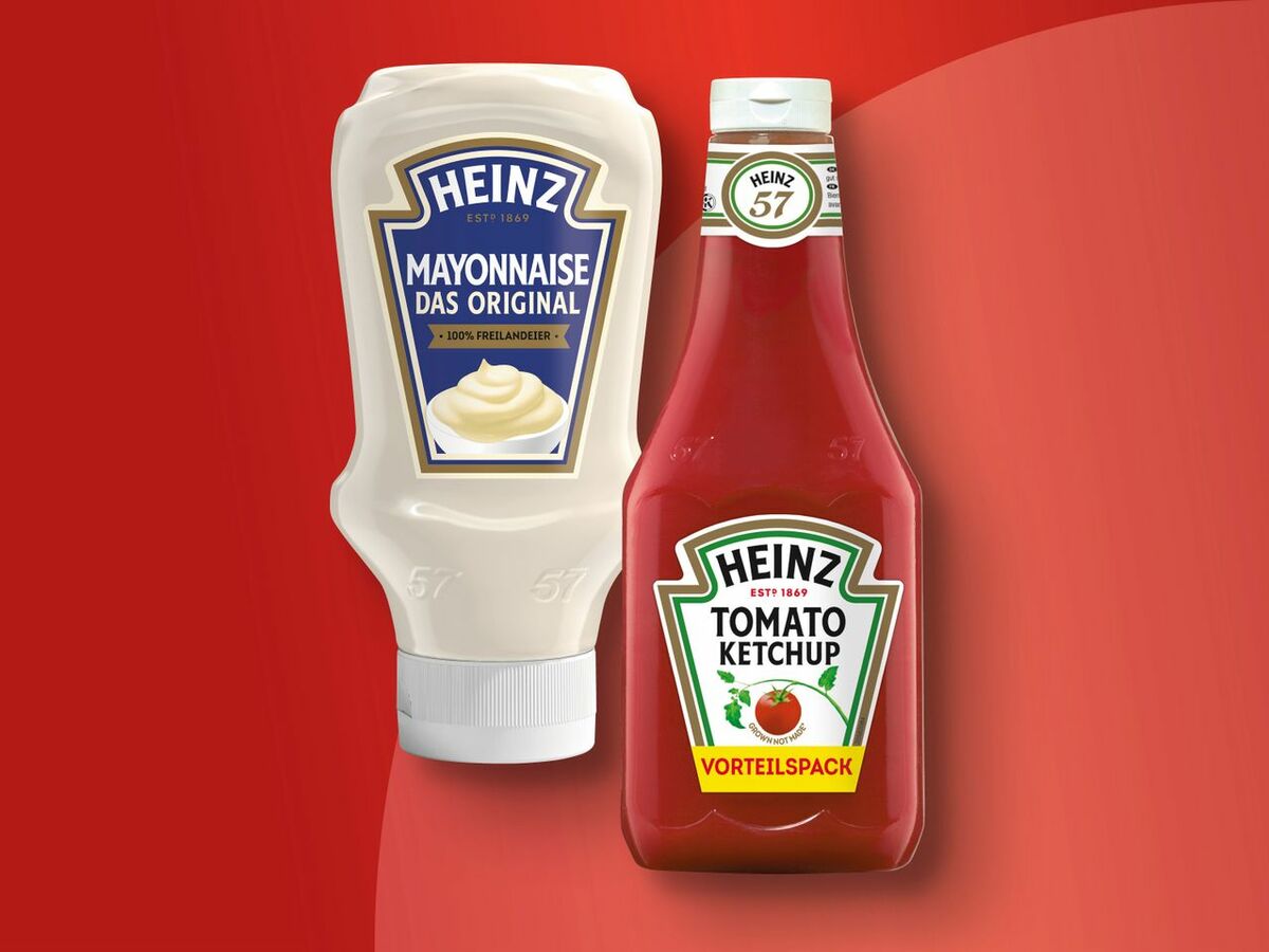 Bild 1 von Heinz Tomatenketchup/Mayonnaise Das Original, 
         1,17 l/800 ml