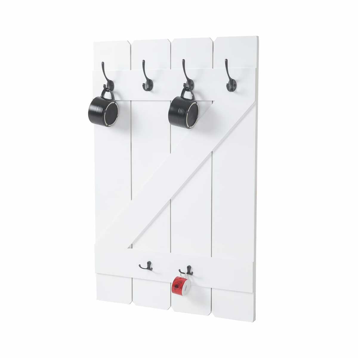 Bild 1 von Tassenhalter MCW-D13, Hängeregal Tassenbrett Wandboard, 6 Haken