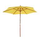 Bild 1 von Sonnenschirm Lissabon, Gartenschirm Marktschirm, Ø 3m Polyester/Holz ~ gelb
