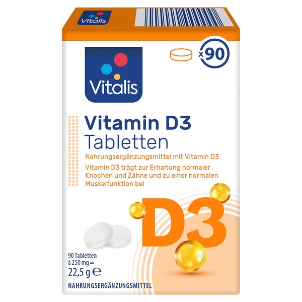 Bild 1 von VITALIS Vitamin-D3-Tabletten 22,5 g