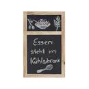 Bild 1 von Werbetafel MCW-C51, Wandtafel Kreidetafel, 55x34x2cm, Holz Shabby-Look Vintage ~ naturbraun
