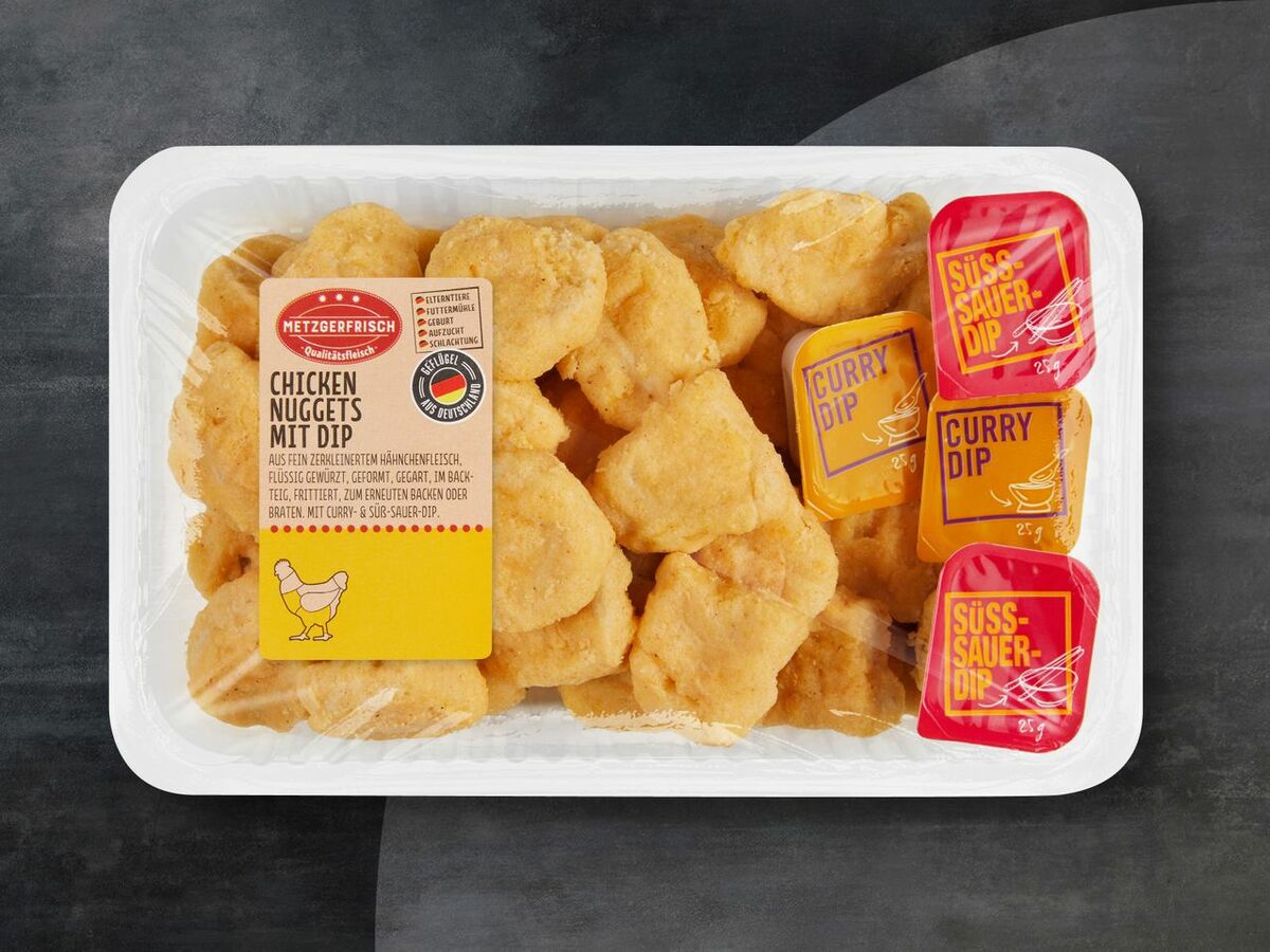 Metzgerfrisch Chicken Nuggets mit Dip, 1 kg von Lidl für 5,99 € ansehen!