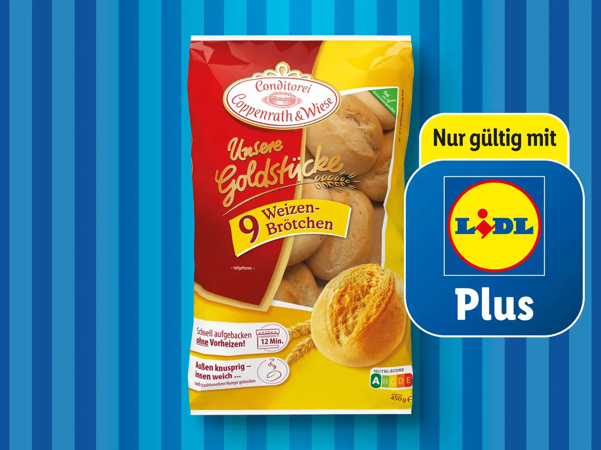 Bild 1 von Conditorei Coppenrath & Wiese Unsere Goldstücke Weizenbrötchen, 
         450/300 g