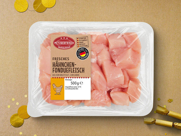 Metzgerfrisch Frisches Hähnchen-Fonduefleisch, 500 g von Lidl ansehen!