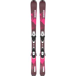Salomon L QST Jr S + C5 GW J75 All-Mountain Ski Kinder Rosa