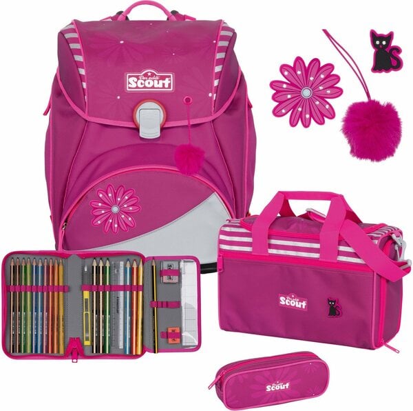 Bild 1 von Scout Schulranzen Alpha, Pretty Pink (Set), mit 3 Funny Snaps, bluesign® PRODUCT