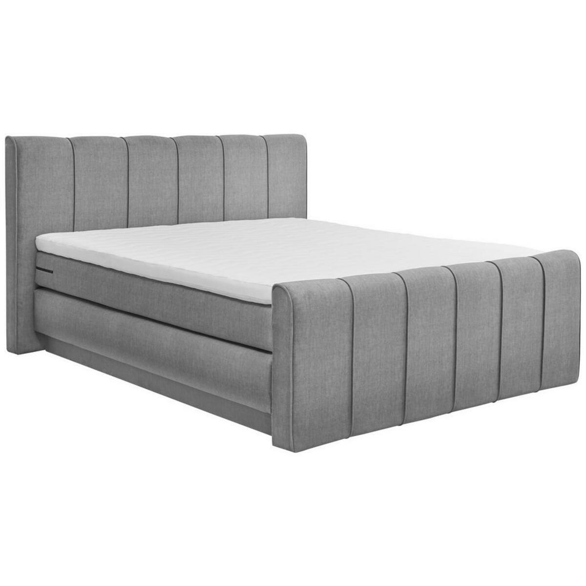 Bild 1 von SetOne by Musterring Boxspringbett, Grau, Textil, H3 + H4, 7-Zonen, Höhe ca. 18 cm, 180x200 cm, Matratze durchgehend, Stoffauswahl, in verschiedenen Größen erhältlich, Wendematratze mit unterschi