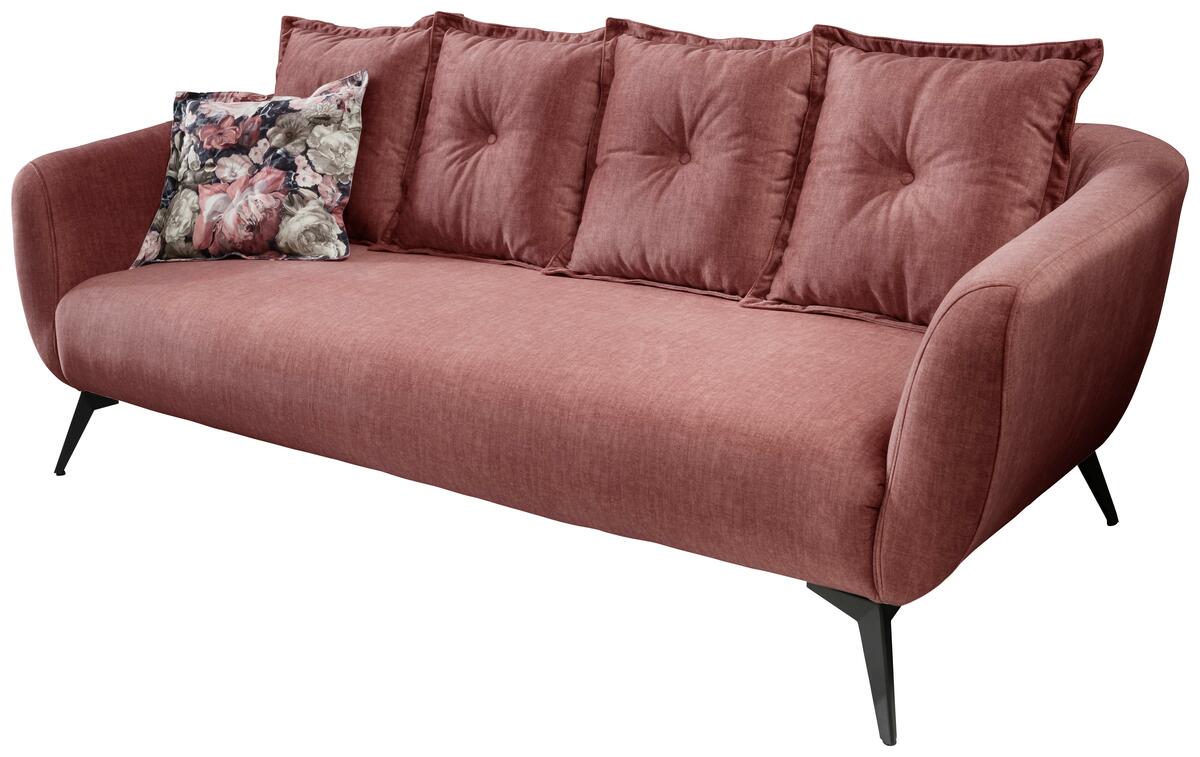 Bild 1 von 3-Sitzer-Sofa Baggio Koralle Velours, Koralle