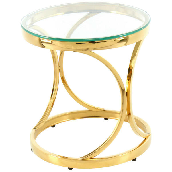 Bild 1 von Mid.you Beistelltisch, Metall, Glas, rund, Säule, 40x42x40 cm, Wohnzimmer, Wohnzimmertische, Beistelltische