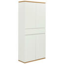 Bild 1 von Xora Schuhschrank, Weiß, Eiche Artisan, Holzwerkstoff, 6 Fächer, 1 Schubladen, 90x200x38 cm, erweiterbar, Typenauswahl, Beimöbel erhältlich, Garderobe, Schuhaufbewahrung, Schuhschränke