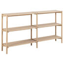 Bild 1 von Regal, Eiche, Holzwerkstoff, Eiche, massiv, 4 Fächer, 169x88.4x30 cm, Typenauswahl, stehend, Arbeitszimmer, Büroregale, Bücherregale