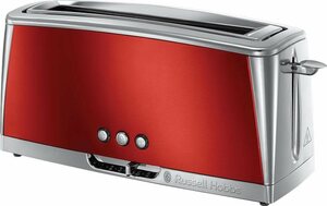 RUSSELL HOBBS Toaster Luna Solar Red 23250-56, 1 langer Schlitz, für 2 Scheiben, 1420 W