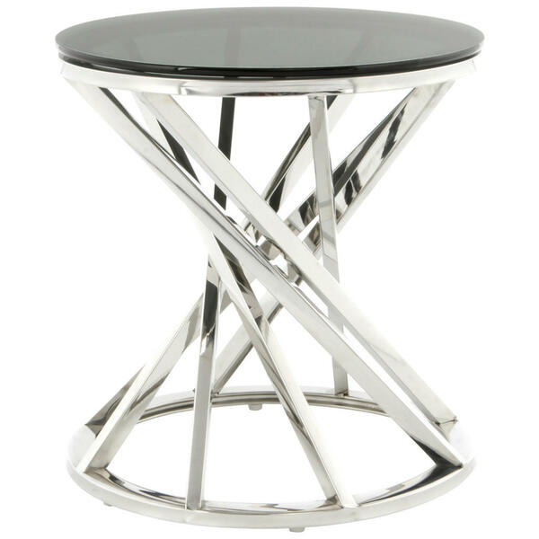 Bild 1 von Mid.you Beistelltisch, Schwarz, Silber, Metall, Glas, rund, Säule, 40x42x40 cm, Wohnzimmer, Wohnzimmertische, Beistelltische