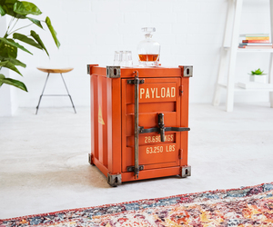 Bar Container 42x42 cm Metall Orange