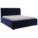 Bild 1 von Boxxx Polsterbett, Dunkelblau, Holz, Metall, Buche, 160x200 cm, Bettkasten, gepolstertes Kopfteil, Stoffauswahl, in verschiedenen Größen erhältlich,alternative erhältlich, Schlafzimmer, Betten, P