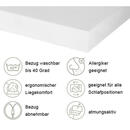 Bild 1 von P & B Kaltschaummatratze, Weiß, Textil, H2 + H3, Füllung: Polyester, rechteckig, 90x200 cm, Über- und Sondergrößen erhältlich, Bezug abnehmbar/waschbar, für Hausstauballergiker geeignet, wendb