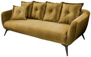 3-Sitzer-Sofa Baggio Gelb Velours, Gelb