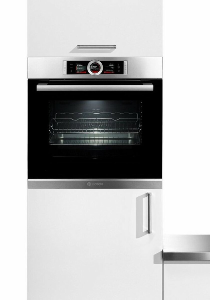 Bild 1 von BOSCH Dampfbackofen Serie 8 HSG636B, mit Teleskopauszug nachrüstbar, ecoClean Direct, mit Auftaufunktion