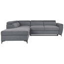 Bild 1 von Carryhome Ecksofa, Dunkelgrau, Textil, 5-Sitzer, Ottomane links, L-Form, 255x217 cm, Liegefunktion, seitenverkehrt erhältlich, Schlafen auf Sitzhöhe, Rücken echt, Wohnzimmer, Sofas & Couches, Wohn