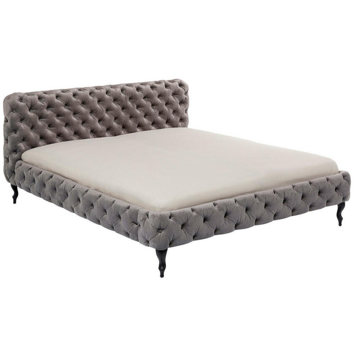 Bild 1 von Kare-Design Polsterbett, Grau, Textil, Buche, massiv, 180x200 cm, gepolstertes Kopfteil, Stoffauswahl, in verschiedenen Größen erhältlich, Schlafzimmer, Betten, Polsterbetten