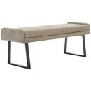 Bild 1 von Novel Hockerbank, Schwarz, Taupe, Metall, Textil, 2-Sitzer, 140x51x49 cm, in verschiedenen Größen erhältlich, Stoffauswahl, Typenauswahl, Esszimmer, Bänke, Sitzbänke