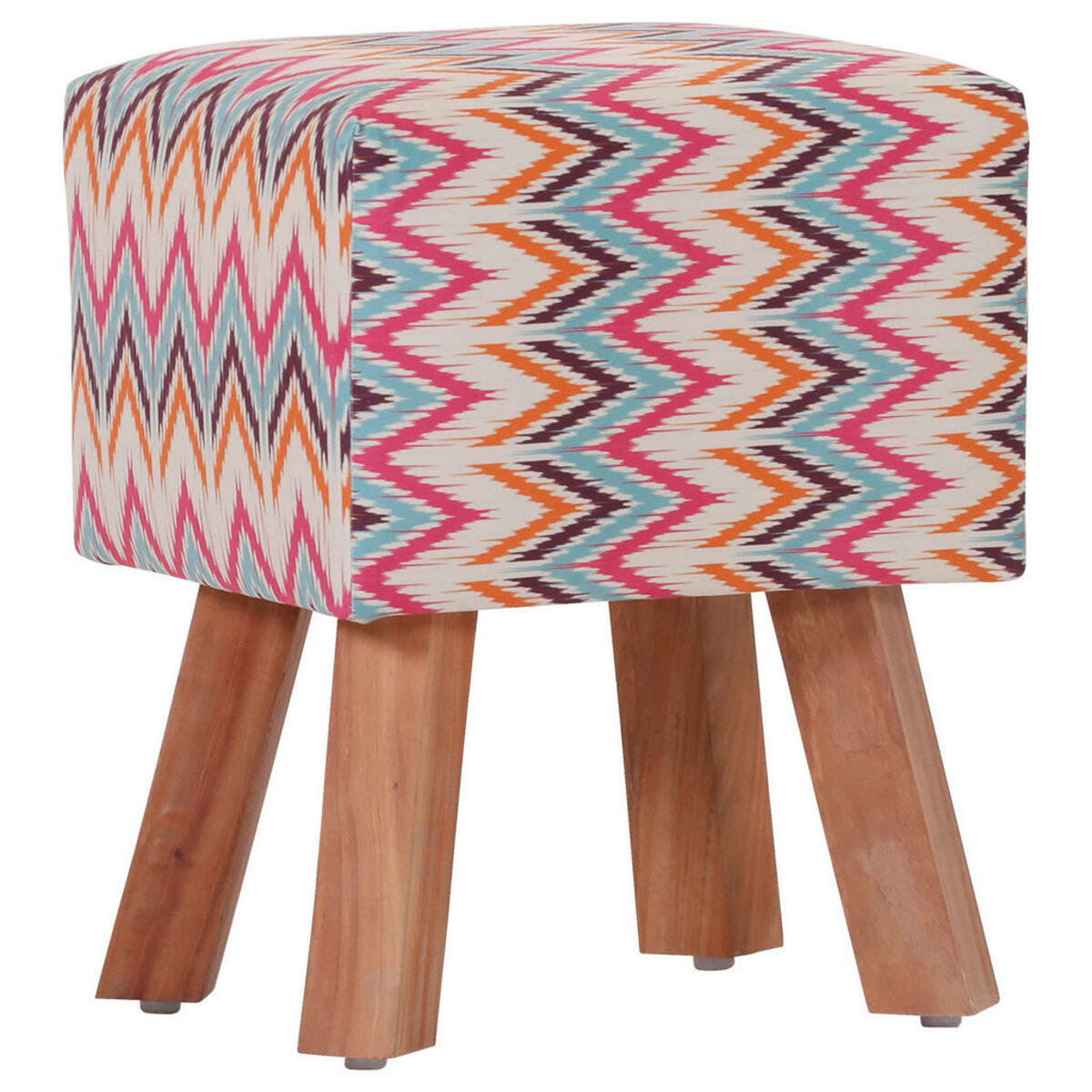 Bild 1 von Landscape Hocker Beachclub, Creme, Orange, Pink, Hellblau, Textil, Mangoholz, massiv, rechteckig, 40x50x35 cm, erweiterbar (Typenauswahl), Wohnzimmer, Hocker, Sitzhocker
